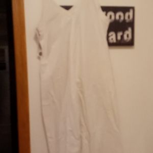 Cropped cream overalls